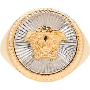 Versace, Ring met Medusa-gezicht Geel, Dames, Maat:48 MM