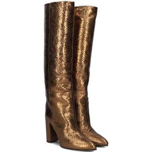 Toral, Schoenen, Dames, Bruin, 35 EU, Leer, Modieuze Bronzen Kniehoge Laarzen