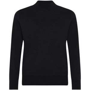 Skovhuus, Truien, Dames, Zwart, L, Katoen, Katoenen Turtleneck Blouse Lichtgewicht Zwart