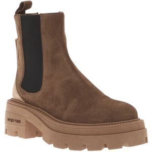 Sergio Rossi, Schoenen, Dames, Beige, 39 EU, Suède, Beige Suede Beatles Schoenen