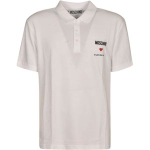 Moschino, Tops, Heren, Wit, XL, Stijlvolle T-shirts en Polos