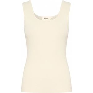 Soaked in Luxury, Tops, Dames, Beige, XL, Witte Gebreide Top Slindianna Whisper