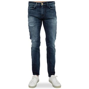 Emporio Armani, Slim-Fit Denim Jeans Blauw, Heren, Maat:W33