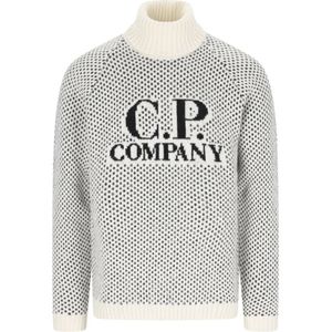 C.p. Company, Witte Coltrui met Logo Borduursel Wit, Heren, Maat:L