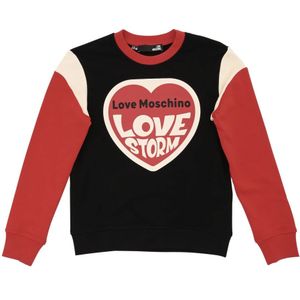 Love Moschino, Sweatshirts & Hoodies, Dames, Veelkleurig, S, Katoen, Sweatshirts