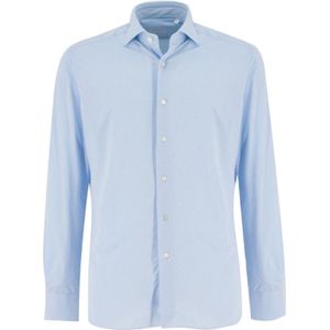 Xacus, No Iron Slim Fit Overhemd voor een Perfecte Look de Hele Dag Blauw, Heren, Maat:5XL