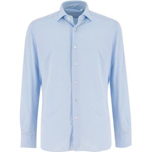 Xacus, No Iron Slim Fit Overhemd voor een Perfecte Look de Hele Dag Blauw, Heren, Maat:L