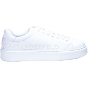 Karl Lagerfeld, Schoenen, Heren, Wit, 44 EU, Leer, Witte Veterschoenen Maxi Cup