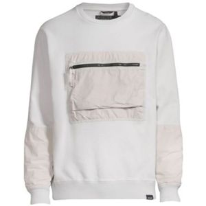 Nemen, Sweatshirts & Hoodies, Heren, Grijs, L, Katoen, Ultra Light Grey-S Borstzak Sweatshirt