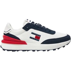 Tommy Hilfiger, Schoenen, Heren, Veelkleurig, 44 EU, Blauwe Sportieve Sneakers