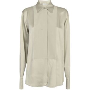 Jil Sander, Pastelgroene Shirt voor Dames Beige, Dames, Maat:S