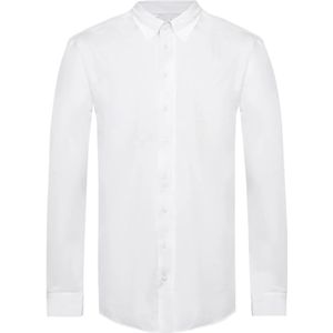 Giorgio Armani, Overhemden, Heren, Wit, L, Katoen, Shirt met snap kraag