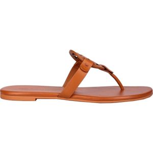 Tory Burch, Leren sandalen voor warm weer Bruin, Dames, Maat:39 1/2 EU