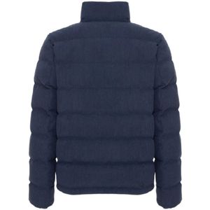 Colmar, Jassen, Heren, Blauw, XL, Polyester, Blauwe Corduroy Waterdichte Winterjas