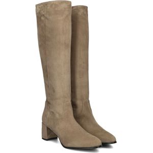 Lina Locchi, Schoenen, Dames, Beige, 39 EU, Suède, Suède Hoge Laarzen Taupe 8591