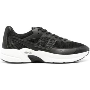 Givenchy, Schoenen, Heren, Zwart, 43 EU, Mesh & Synthetisch Leren Low Top Runners