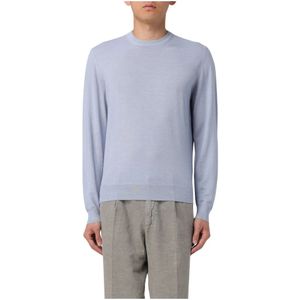Drumohr, Sweatshirts & Hoodies, Heren, Blauw, XL, Casual Ronde Hals T-Shirt
