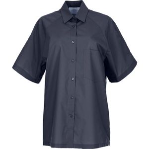 Vicario Cinque, Blouses & Shirts, Dames, Blauw, L, Katoen, Parachute Cotton Shirt met ellebooglengte mouwen