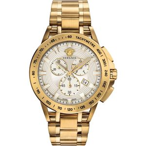 Versace, Sport Tech Quartz Horloge Geel, Heren, Maat:ONE Size