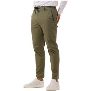 Hugo Boss, Broeken, Heren, Groen, W35 L34, Katoen, Groene Chino Tapered Broek