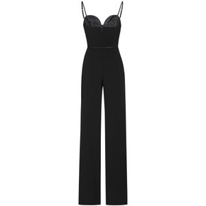 Elisabetta Franchi, Jumpsuits & Playsuits, Dames, Zwart, L, Polyester, Jumpsuits & Playsuits