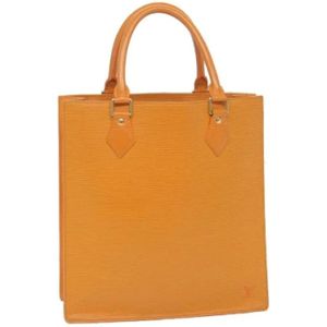 Louis Vuitton Vintage, Tweedehands leren handtassen Oranje, Dames, Maat:ONE Size
