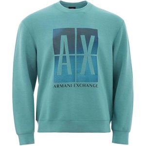Armani Exchange, Sweatshirts & Hoodies, Heren, Groen, M, Stijlvolle Modal Sweater
