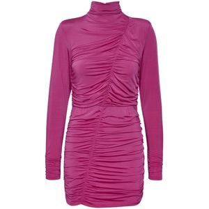 Gestuz, Kleedjes, Dames, Roze, XS, Elegante Fuchsia Rode Jurk