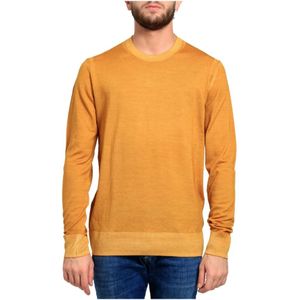 Paolo Pecora, Sweatshirts & Hoodies, Heren, Oranje, L, Wol, Sweatshirt