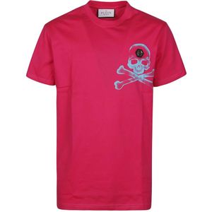Philipp Plein, T-Shirts Rood, Heren, Maat:XL