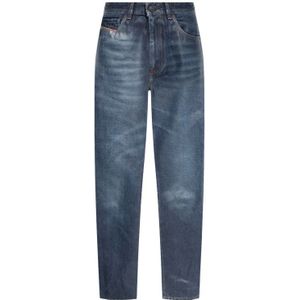 Diesel, Jeans, Dames, Blauw, W30 L32, Rechte spijkerbroek