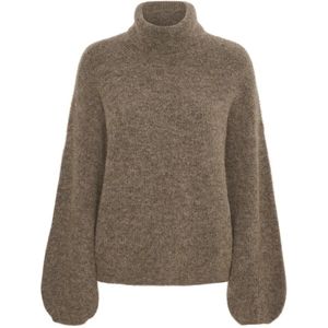 Gestuz, Truien, Dames, Bruin, XL, Wol, Zachte en Comfortabele Alphagz Ls Rollneck Coltrui