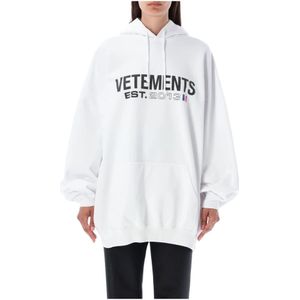 Vetements, Sweatshirts & Hoodies, Heren, Wit, L, Katoen, Hoodie