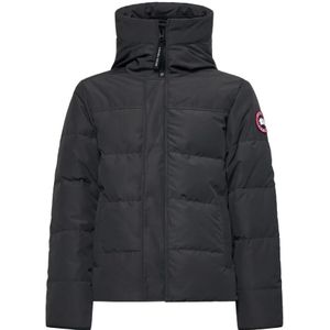 Canada Goose, Jassen, Heren, Grijs, L, Wol, Zwarte Wol Double-Breasted Winterjas