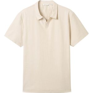 Tom Tailor, Tops, Heren, Beige, XL, Gestructureerde Polo Shirts