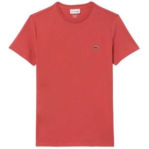 Lacoste, Tops, Heren, Roze, L, Katoen, Roze T-shirt en Polo Set