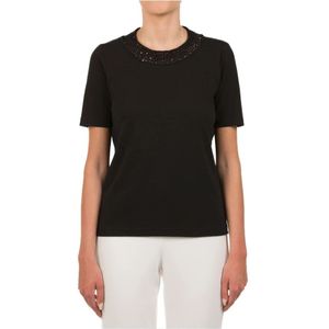 Le Tricot Perugia, Tops, Dames, Zwart, M, Zwart T-Shirt