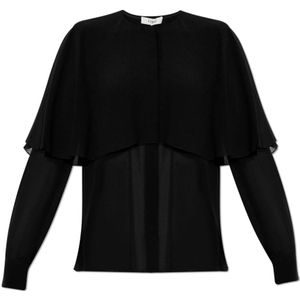 Chloé, Blouses & Shirts, Dames, Zwart, S, Zijden top