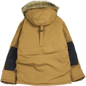 Carhartt Wip, Jassen, Heren, Bruin, S, Heren Trapper Parka Jas in Bruin/Zwart