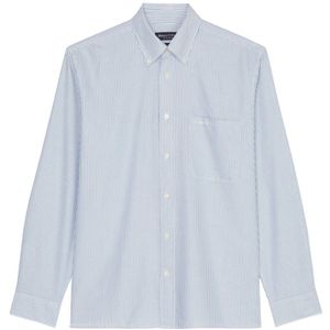 Marc O'Polo, Overhemden, Heren, Blauw, M, Katoen, Oxford overhemd regular