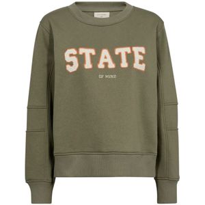 Freequent, Sweatshirts & Hoodies, Dames, Groen, S, Katoen, State of Mind Sweater