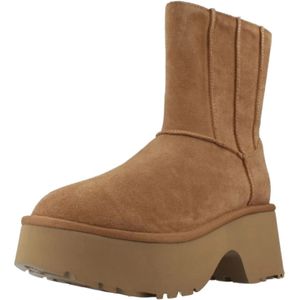 Ugg, Schoenen, Dames, Bruin, 38 EU, Klassieke Twin Seam Enkellaarzen