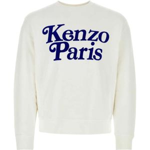 Kenzo, Sweatshirts & Hoodies, Heren, Wit, S, Katoen, Sweatshirts