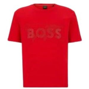 Hugo Boss, Tops, Heren, Rood, S, Katoen, Rode Diamant T-shirt voor Mannen