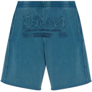 Diesel, Korte broeken, Heren, Blauw, L, Katoen, Shorts met ruwe afwerking P-Rawmarshy