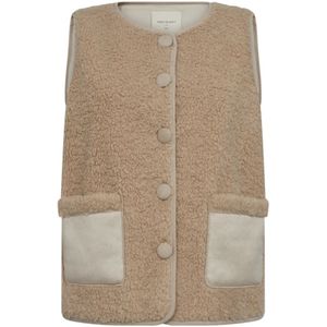 Freequent, Jassen, Dames, Beige, S, Polyester, Freequent Lamby taupe