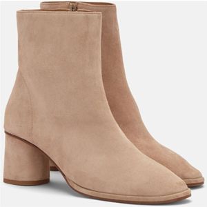 Lottusse, Schoenen, Dames, Beige, 39 EU, Zwarte Lamsskin Nicole Rits Enkellaarzen