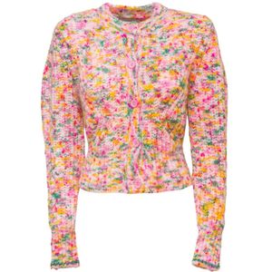 MC2 Saint Barth, Blouses & Shirts, Dames, Veelkleurig, M, Multicolor Korte Cardigan Trui