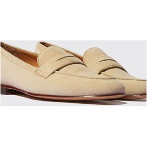 Scarosso, Schoenen, Dames, Beige, 42 EU, Suède, Beige Suede Penny Loafers