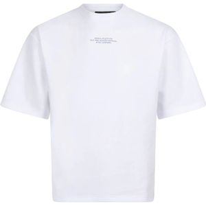 Radical, Wit T-shirt met Italiaanse print Wit, Heren, Maat:M
